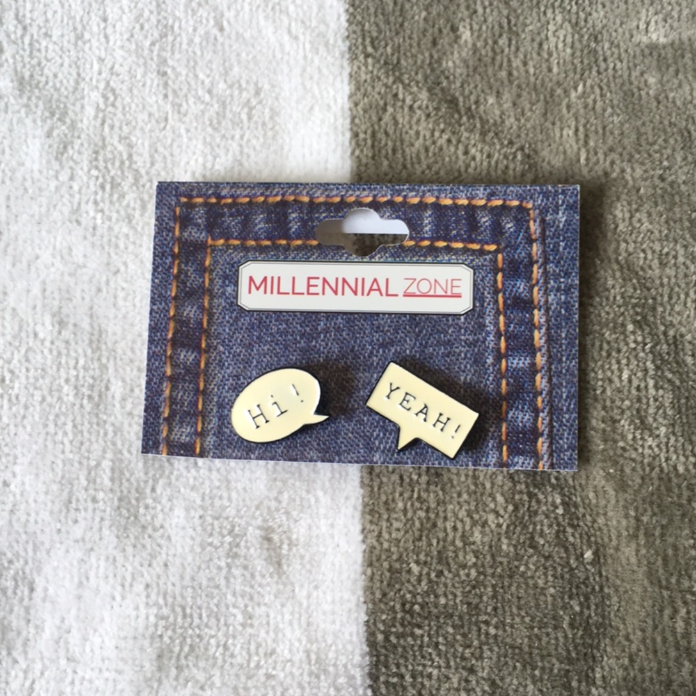 Set of Two Pop Art Pins